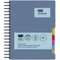 Бизнес-тетрадь А4 Attache Selection Office book, 200 листов, синяя, клетка, спираль, 5 разделителей, 212x245мм, 6шт.