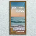 Рамка для фото 35х75 см, серия Light Frame, фоторамка багетная. Бронза, Классический профиль 32х24 мм, Пластик