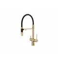 Смеситель для кухни с гибким изливом и подключением к фильтру Rose R958 Q цвет бронза