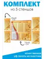 Комплект стендов классный уголок для школы из 5 шт