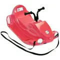 Детские санки - снегокат KHW Snow Quad с рулём и отсеком для хранения мелочей, малиновые
