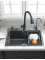 Мойка для кухни нержавейка и раковина кухонная , черный