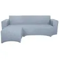 Чехол на угловой диван с выступом слева, цвет Серый