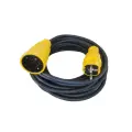 Удлинитель силовой 1 гнездо желтый IP44 КГ тп-ХЛ 2х1,5 150м