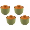 Набор из 4-х Горшков Ломоносовский 0,7л (зеленый)