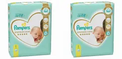 Подгузники для новорожденных Pampers Premium Care ультрамягкие,1 размер, 2-5 кг, 66 шт х 2 упаковки