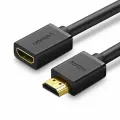 Кабель UGREEN HD107 (10145) HDMI Male to Female Cable в оплетке. Длина 3м. Цвет: черный