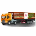 Грузовик тягач с полуприцепом скотовоз / дальнобойщик и фермер / подарок для мальчика
