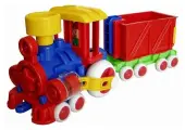 Паровозик Ромашка с вагоном Детский сад) 39 см.