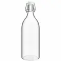KORKEN Бутылка с пробкой IKEA, 1 л, прозрачное стекло (50372093)