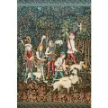 Гобелен, средневековый гобелен без рамы 148х105 см / У. Моррис Охотники