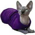 Флисовый жилет для кошек, фиолетовый, XL