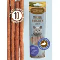 Лакомство для кошек Деревенские лакомства, Мясные колбаски из утки, 45 гр. х10 шт.