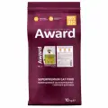 Корм AWARD Hairball & Indoor, для взрослых кошек, с уткой, индейкой, чечевицей и Юккой Шидигера, 10 кг