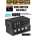Переключатель KVM Switch 4 USB/4 HDMI DK104v2 поддержка 8К/60HZ, 4K/120HZ, HDMI 2.1, HDCP 2.3