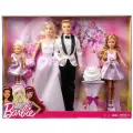 Кукла Mattel Barbie - Свадебный набор с куклами Барби, Кен, Челси и Стейси - Барби JCW41