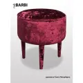 Пуф BORDADO BARBI для прихожей 42 х 42 x 45см, круглый, велюр винный, тканевые ножки