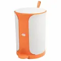 Ведро для мусора Элластик-Пласт Sтилъ, с педалью, 11 л, с ручкой для переноса, оранжевое