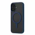 Чехол на iPhone 16 uBear Cloud Mag Case силк-тач, магнитный, темно-синий