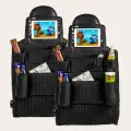 Комплект органайзеров на спинку сиденья Black Hexy Owlee, экокожа, 2 шт