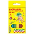 Каляка-Маляка Карандаши толстые трехгранные 6 цветов (КТТКМ6), 1 уп., разноцветный