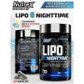 Nutrex Lipo 6 Black, Жиросжигатель для похудения и восстановления во время сна, 30 капсул, NightTime Ultra Concentrate