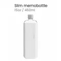 Бутылка с силиконовым чехлом Memobottle Slim, серый