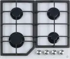 Газовая варочная панель MBS PG-611WH, 4 конфорки, закаленное стекло, белый