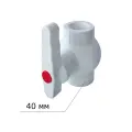 Кран шаровой ПП LAMMIN полипропилен 40 мм