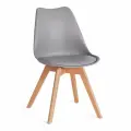 Комплект кухонных стульев TETCHAIR Tulip, 4 штуки, серый и бежевый, высота сиденья 46 см