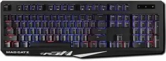 Игровая клавиатура Mad Catz S.T.R.I.K.E. 4 [без русской раскладки] чёрная (Cherry Red Switch, RGB подсветка, аллюминиевая рама, USB)