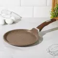 Сковорода Мечта блинная «Гранит Brown», d=22 см, пластиковая ручка, антипригарное покрытие, литой алюминий, коричневая