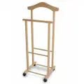 Вешалка костюмная Atri natur, Arredamenti Италия, деревянная, напольная, на колесиках