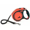 Поводок - рулетка для собак Flexi Xtreme L, лента 5м, до 65 кг, черно-оранжевая