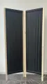 Ширма черная 2 створки, ширина 104 см высота 180 см, складная