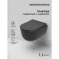 Подвесной унитаз Ceramicanova Modena Rimless черный матовый CN6063MB