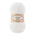 Пряжа для вязания Alize Cotton Gold Pratica 55 белый, 100 г, 220 м, 5 штук
