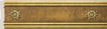 Багет Cosca Бордюр 80-5 Розетка, ант. золото. Набор 4шт.