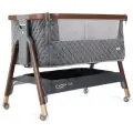 Колыбель Tutti Bambini CoZee Luxe Walnut/Slate с колесами + качалка