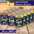Влажный корм для собак Solid Natura Holistic, набор из 3 вкусов - курица, индейка, перепелка, упаковка 12 шт х 340 г