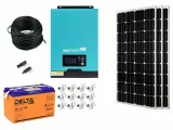 Солнечная электростанция 4,2 кВт*ч в сутки ECO GEL моно 2022 с крепежом