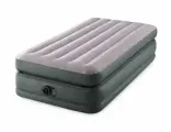 Надувная кровать Intex Prime Comfort Elevated Airbed (Twin) серая, 99х191х51 см, со встроенным насосом 220, 64162-2