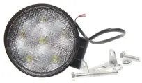 Фара рабочего света круглая 115х115x38мм 18Вт (6 светодиодов) IP68 MEGAPOWER L040