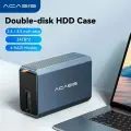 Корпус для жесткого диска Acasis EC-7352 USB-C с двумя отсеками 2,5/3,5 дюйма SATA HDD, SSD с матричным корпусом с Dip-переключателем режима 4 RAID