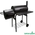 Гриль Green Glade 11092, угольный, сталь, черный, с термометром, столиком и коптильней