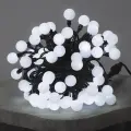 Светодиодная гирлянда Мультишарики 25 мм 100 холодных белых LED ламп 15 м, черный ПВХ, соединяемая, IP44, Snowhouse, OLDBL100-W-E