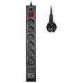 Сетевой фильтр Buro BU-SP5_USB_2A-B, 6 розеток, с/з, 10А / 2200 Вт 6 2 5 м 0.75 кв. мм 450 мм 460 мм черный