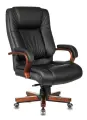 Кресло руководителя Бюрократ T-9925WALNUT черный кожа/к
