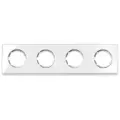 Рамка стеклянная OneKeyElectro Garda (для серии Florence) 4 поста, горизонтальная, цвет белый