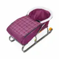 Сиденье-Матрац для санок универсальное Nika, СС3-2/В, вишневый в клетку